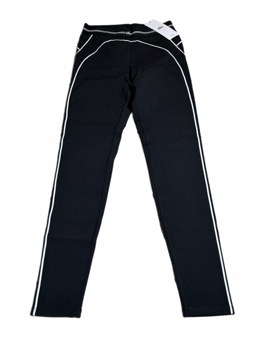 NWT ALO High-Waisted Airbrush Heart Throb Legging *28” (Black/White) Size L